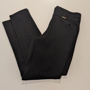 Tapata Women Black Pull On Skinny Dress‎ Pants High Waisted Stretch Trousers 10